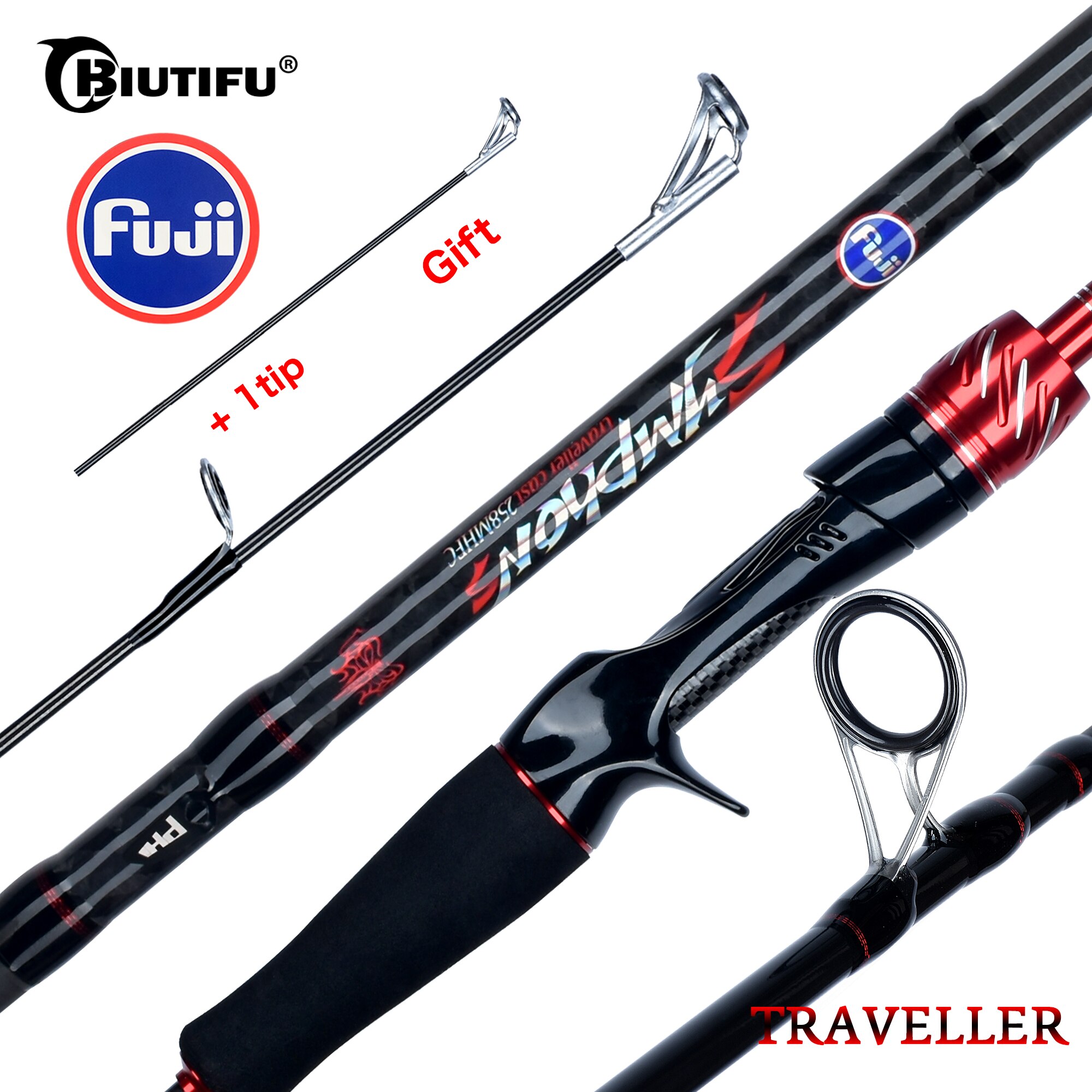 Fishing Rod Surf - BIUTIFU Traveller Spinning Casting Fuji Lure
