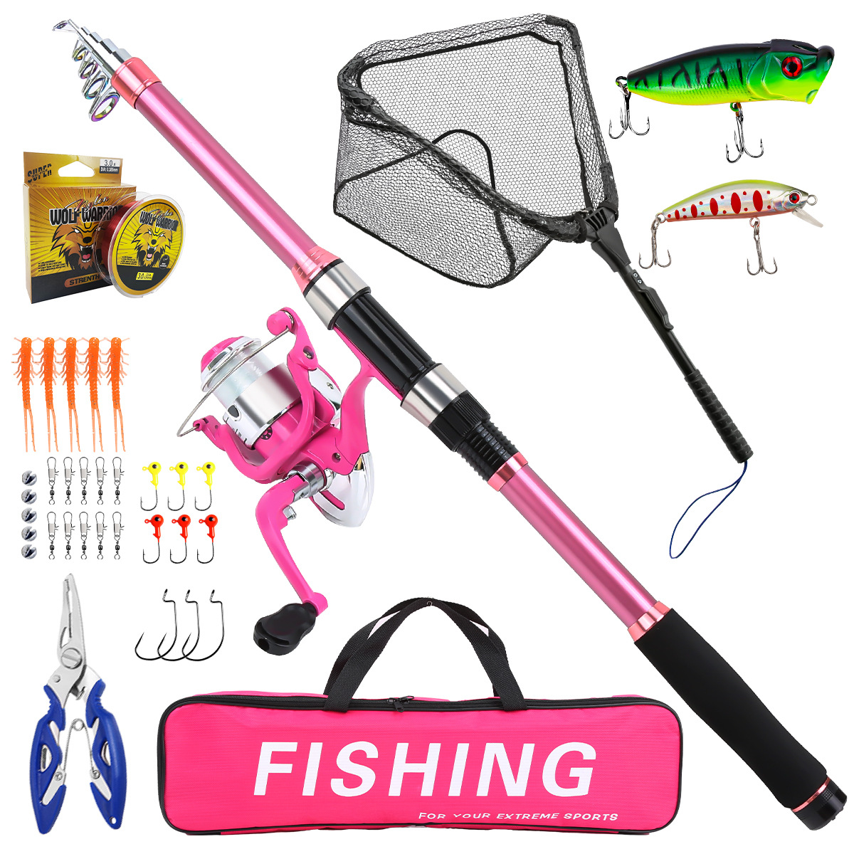 Fishing Pole Set Full Kits Wit - огляд і ціна Fishing Rod Combo