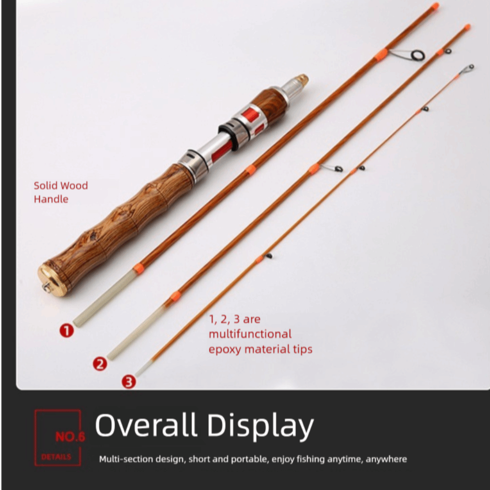 4 Sections Spinning Fishing Ro - огляд і ціна Fishing Rod Carbon Fiber
