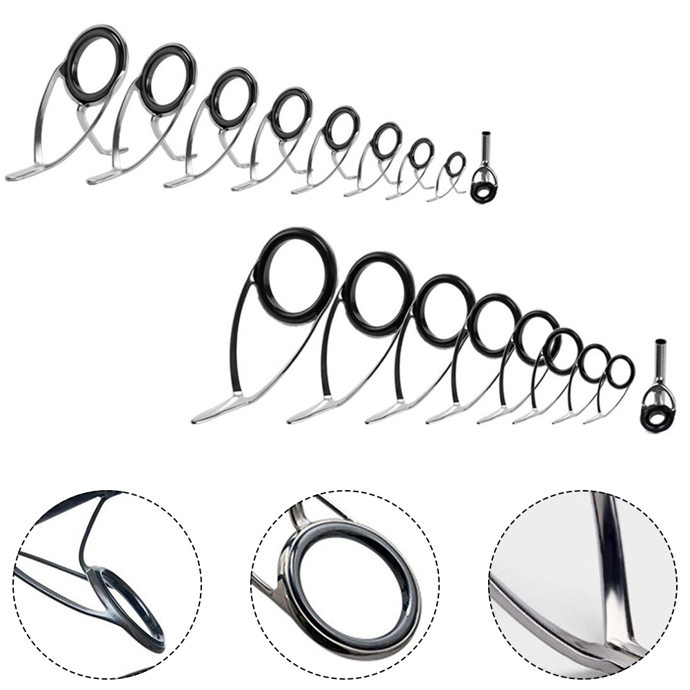 9 Pcs Fishing Rod  Guide Ceram - огляд і ціна Fishing Rod Guide Replacement