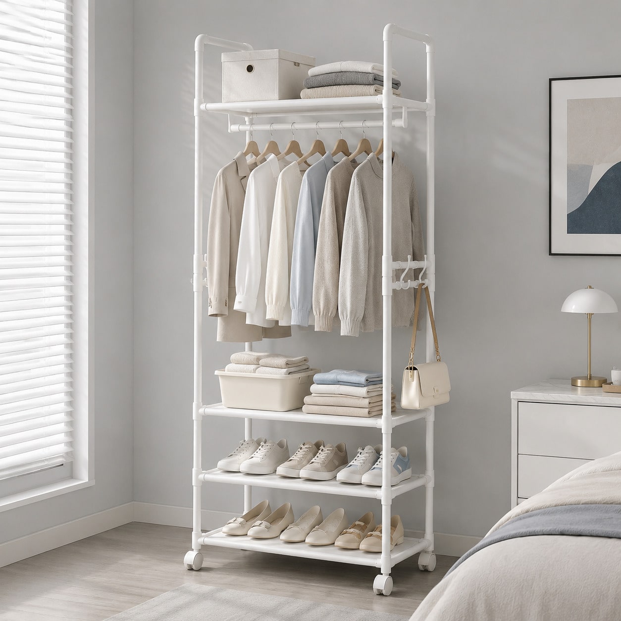 Rolling Clothes Rack With Whee - огляд і ціна Fishing Rod Travel