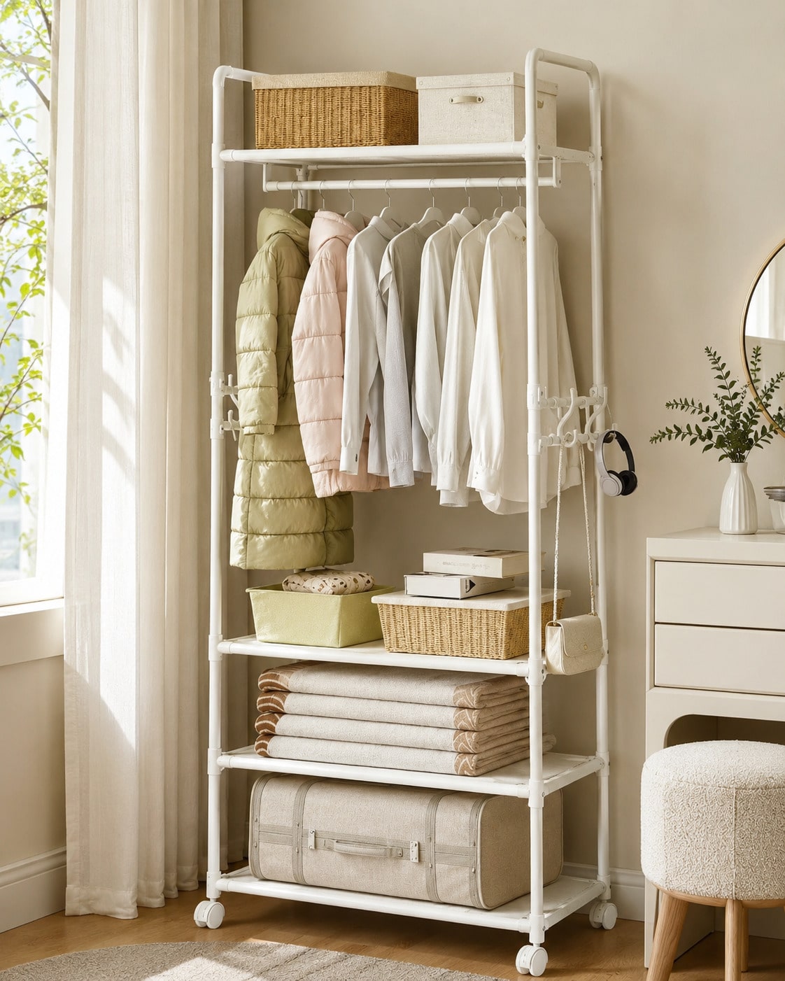 Rolling Clothes Rack With Whee - огляд і ціна Fishing Rod Travel