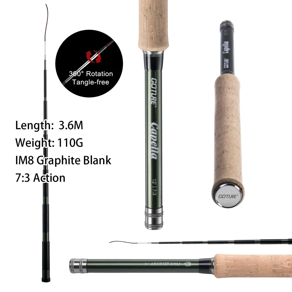 Goture 12FT Classical Tenkara  - огляд і ціна Fishing Rod Carbon Fiber